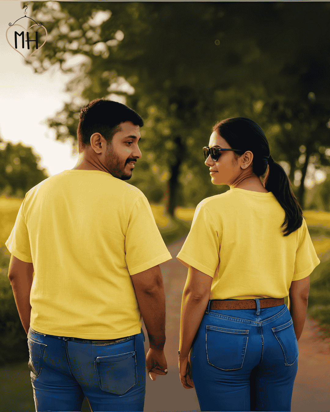 Unisex Organic Cotton Muslin T-Shirt – 100% Double Gauze, Loose Fit, Breathable Lemon Yellow Tee