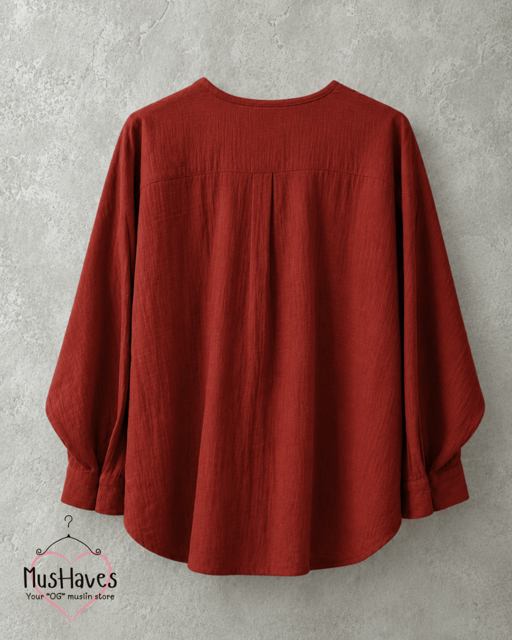 Muslin Longline Formal Tunic Top & Trouser Set – Maroon × Black