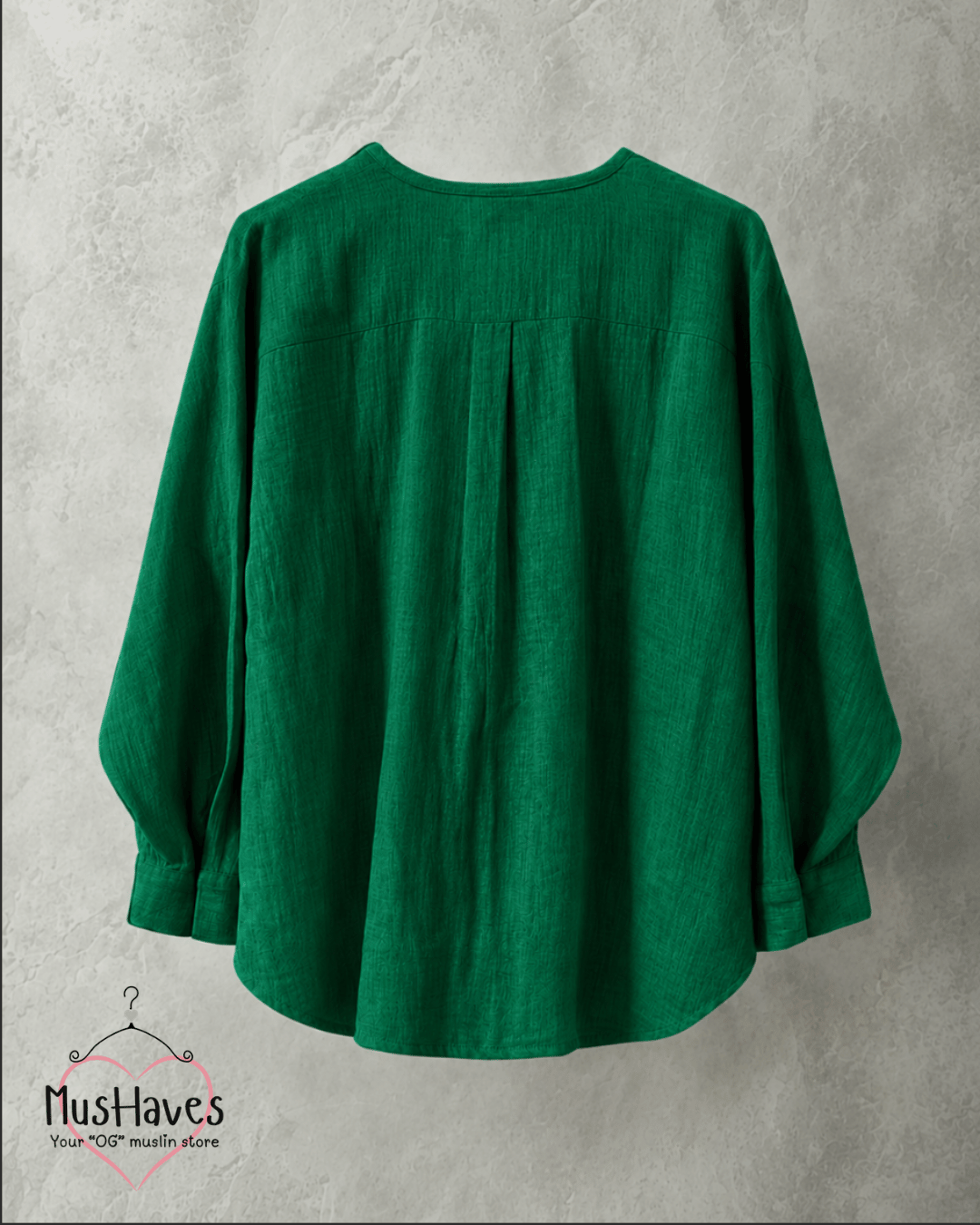 Muslin Longline Formal Tunic Top & Trouser Set – Forest Green × Beige
