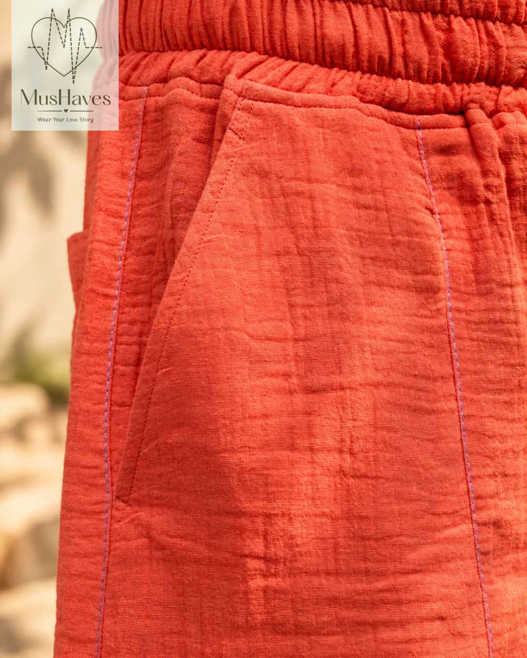 Muslin Happy Hoppers - Relaxed Fit Double Gauze Muslin Pants | Melon Pulp