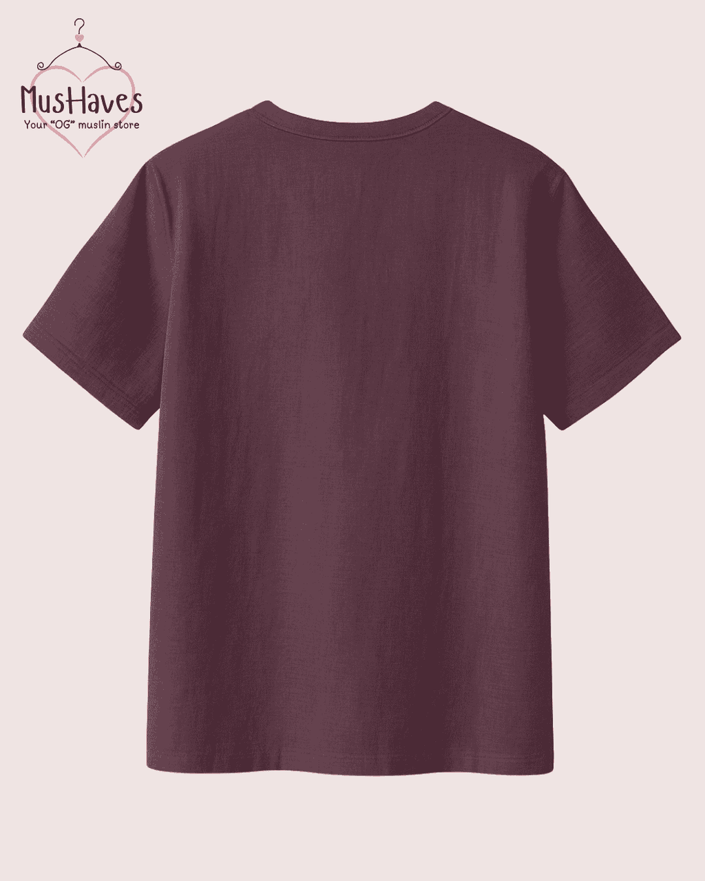 Unisex Organic Cotton Muslin T-Shirt – 100% Double Gauze, Loose Fit, Breathable Dark Brown Tee