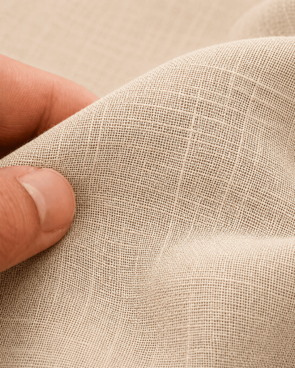 Luxury Muslin A-Line Long Kurta & Straight Pants Coord – Cream Beige