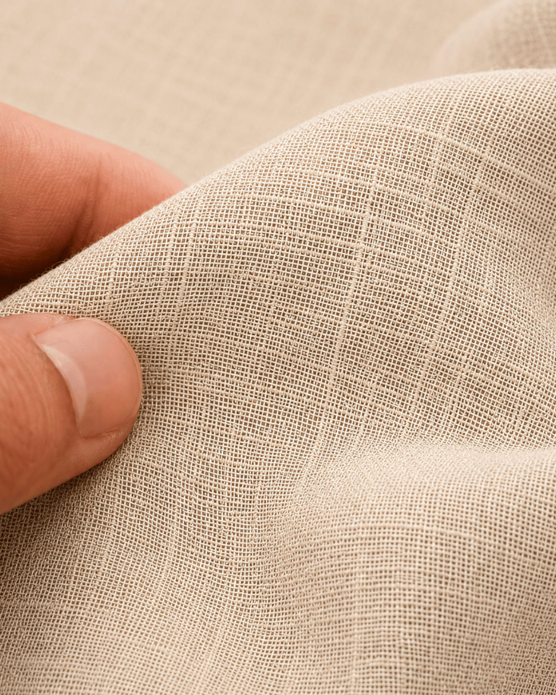 Luxury Muslin A-Line Long Kurta & Straight Pants Coord – Cream Beige