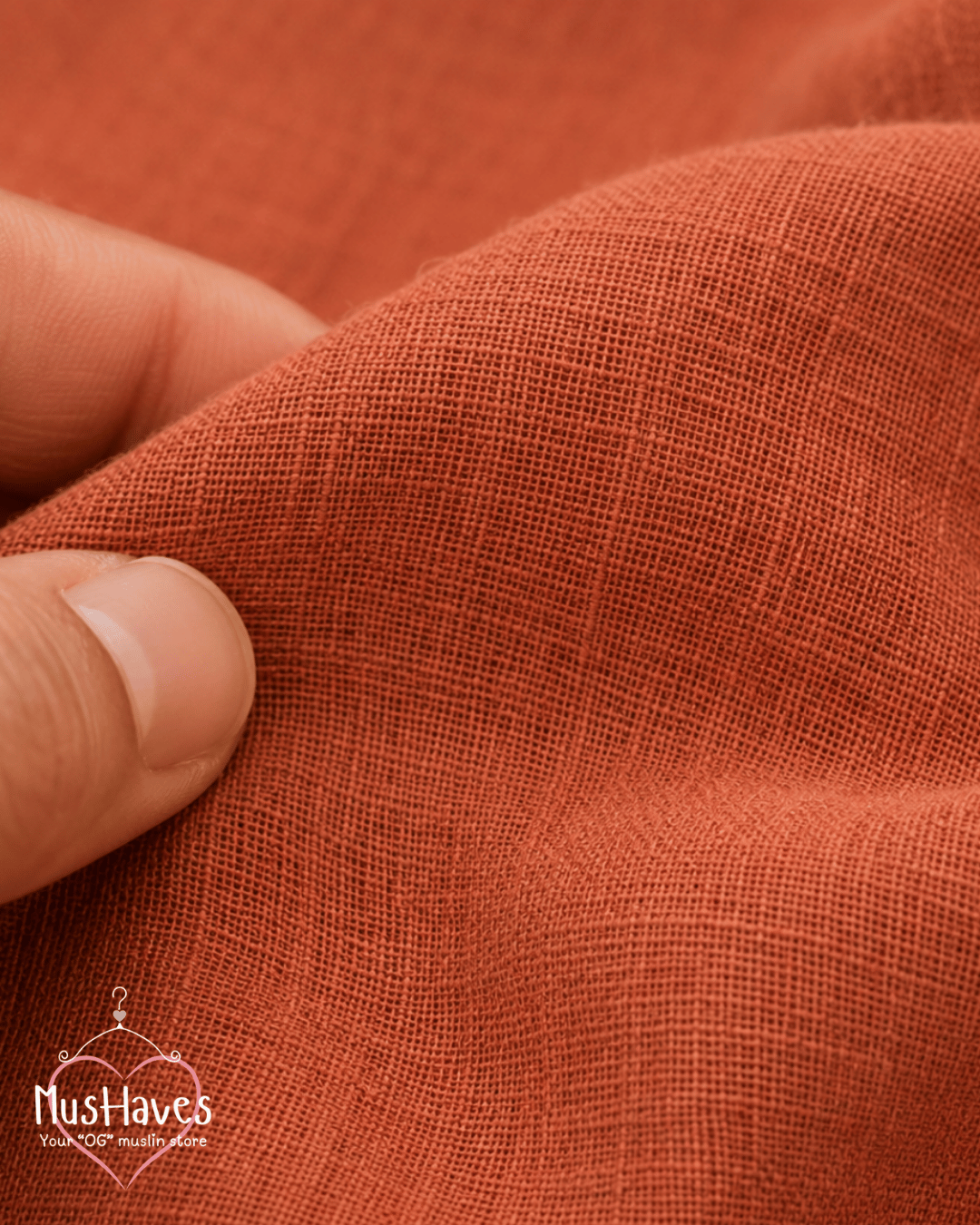 Luxury Muslin A-Line Long Kurta & Straight Pants Coord – Rust Terracotta