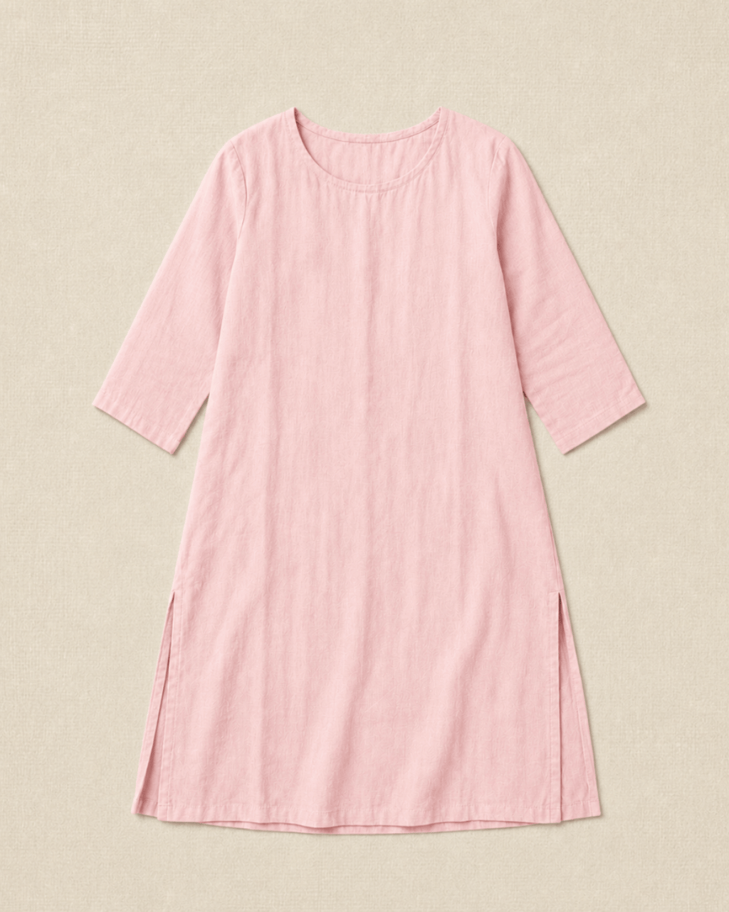 Luxury Muslin A-Line Long Kurta & Straight Pants Coord – Baby Pink