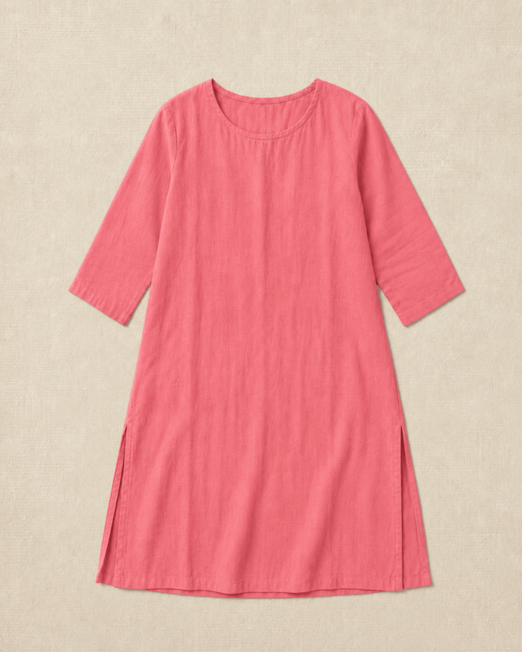 Luxury Muslin A-Line Long Kurta & Straight Pants Coord – Deep Pink
