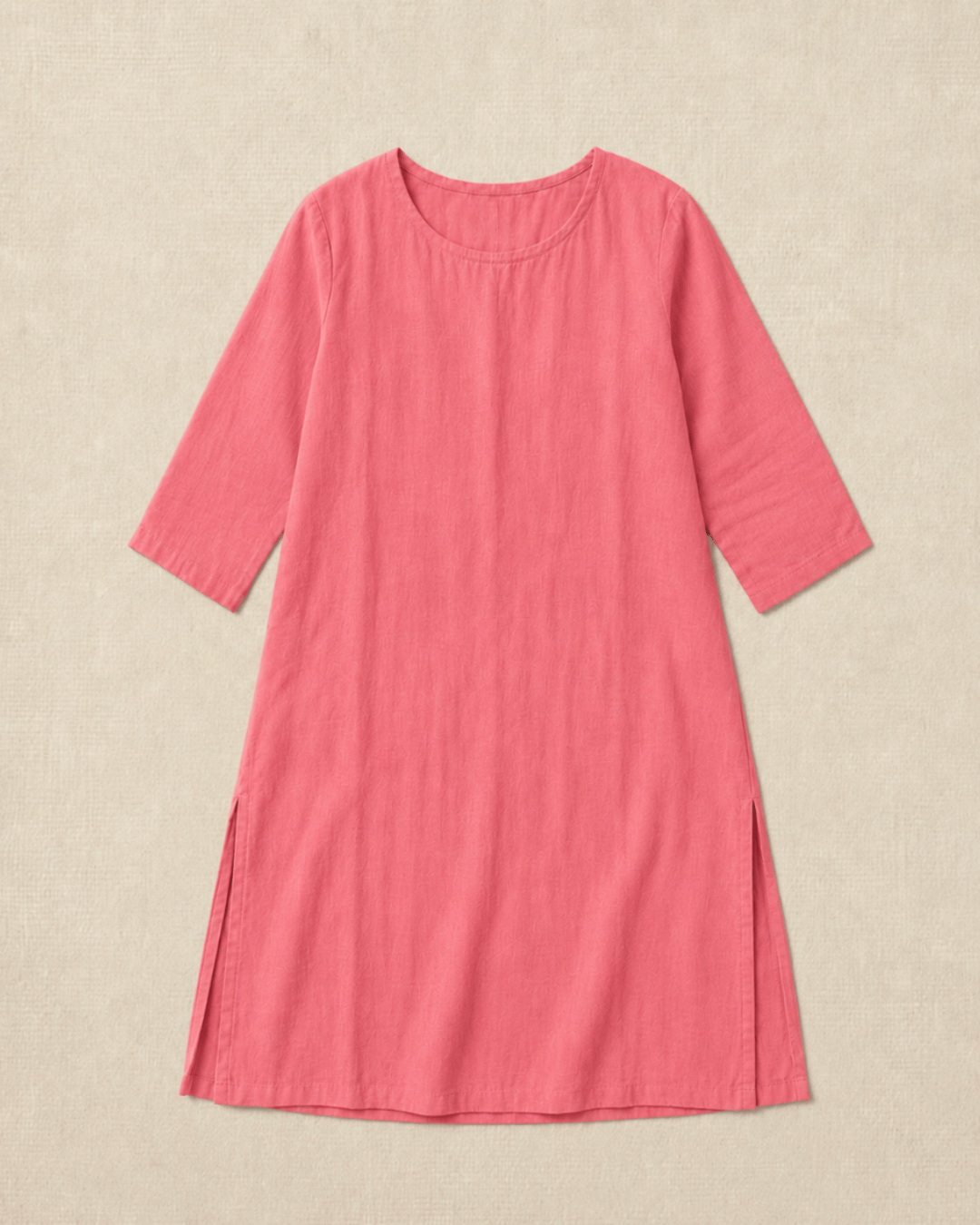 Luxury Muslin A-Line Long Kurta & Straight Pants Coord – Deep Pink