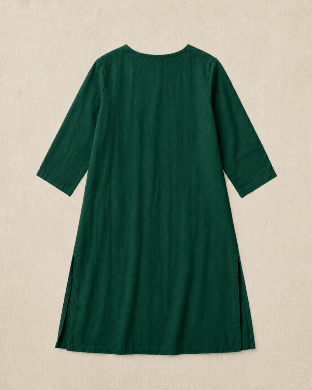 Luxury Muslin A-Line Long Kurta & Straight Pants Coord – Forest Green