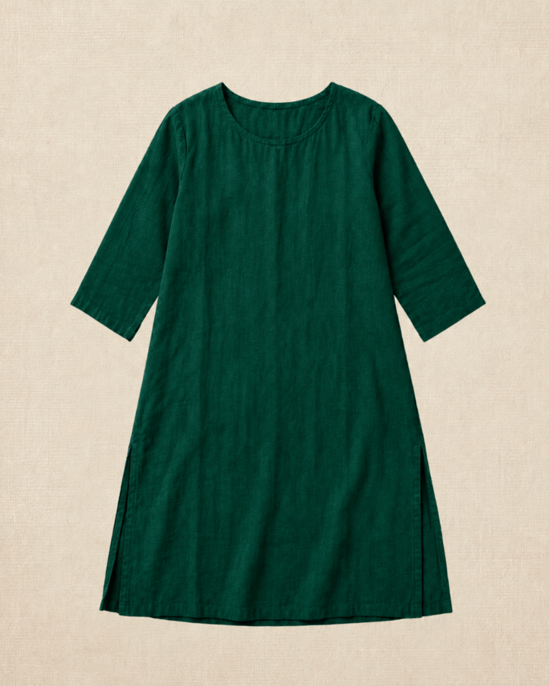 Luxury Muslin A-Line Long Kurta & Straight Pants Coord – Forest Green