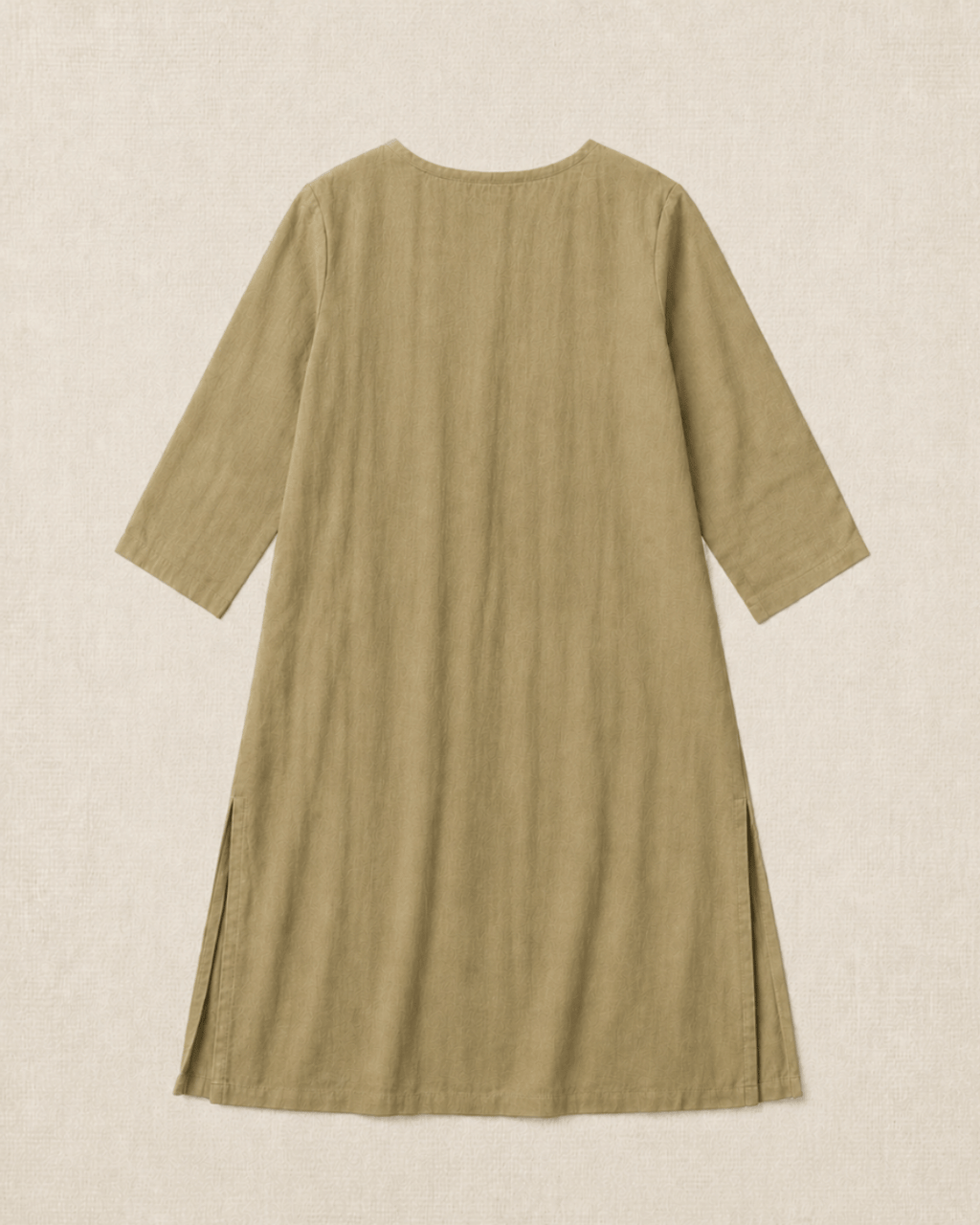 Luxury Muslin A-Line Long Kurta & Straight Pants Coord – Khadi Green