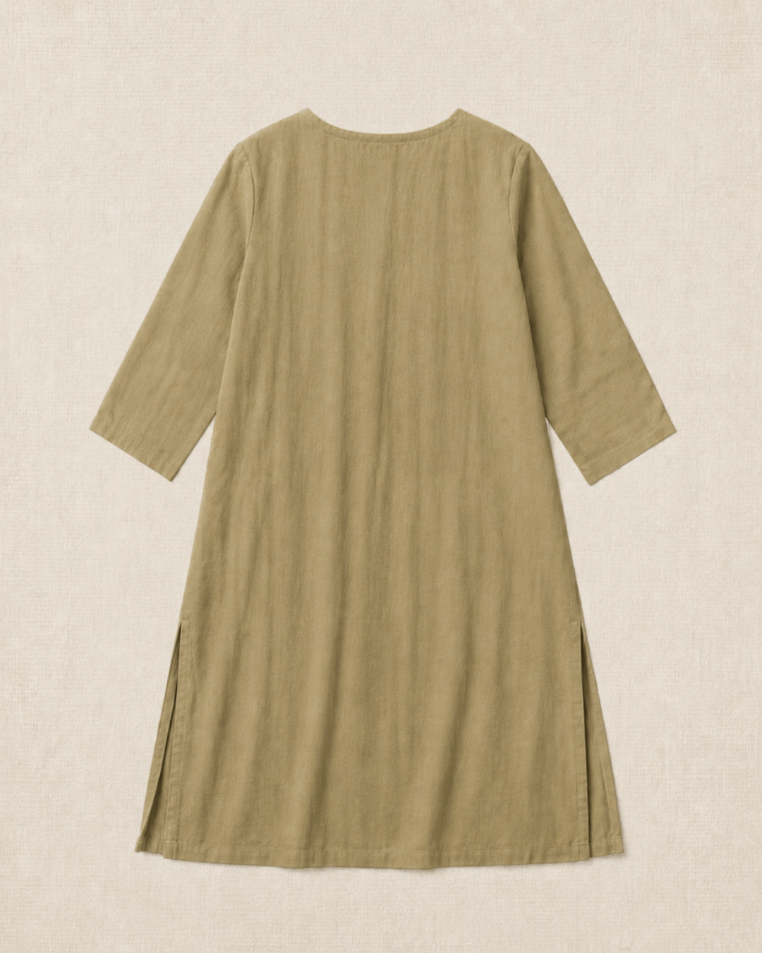 Luxury Muslin A-Line Long Kurta & Straight Pants Coord – Khadi Green