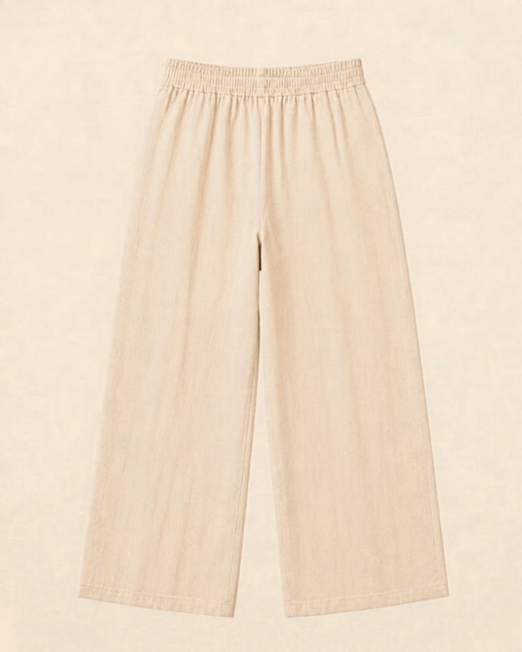 Luxury Muslin A-Line Long Kurta & Straight Pants Coord – Cream Beige