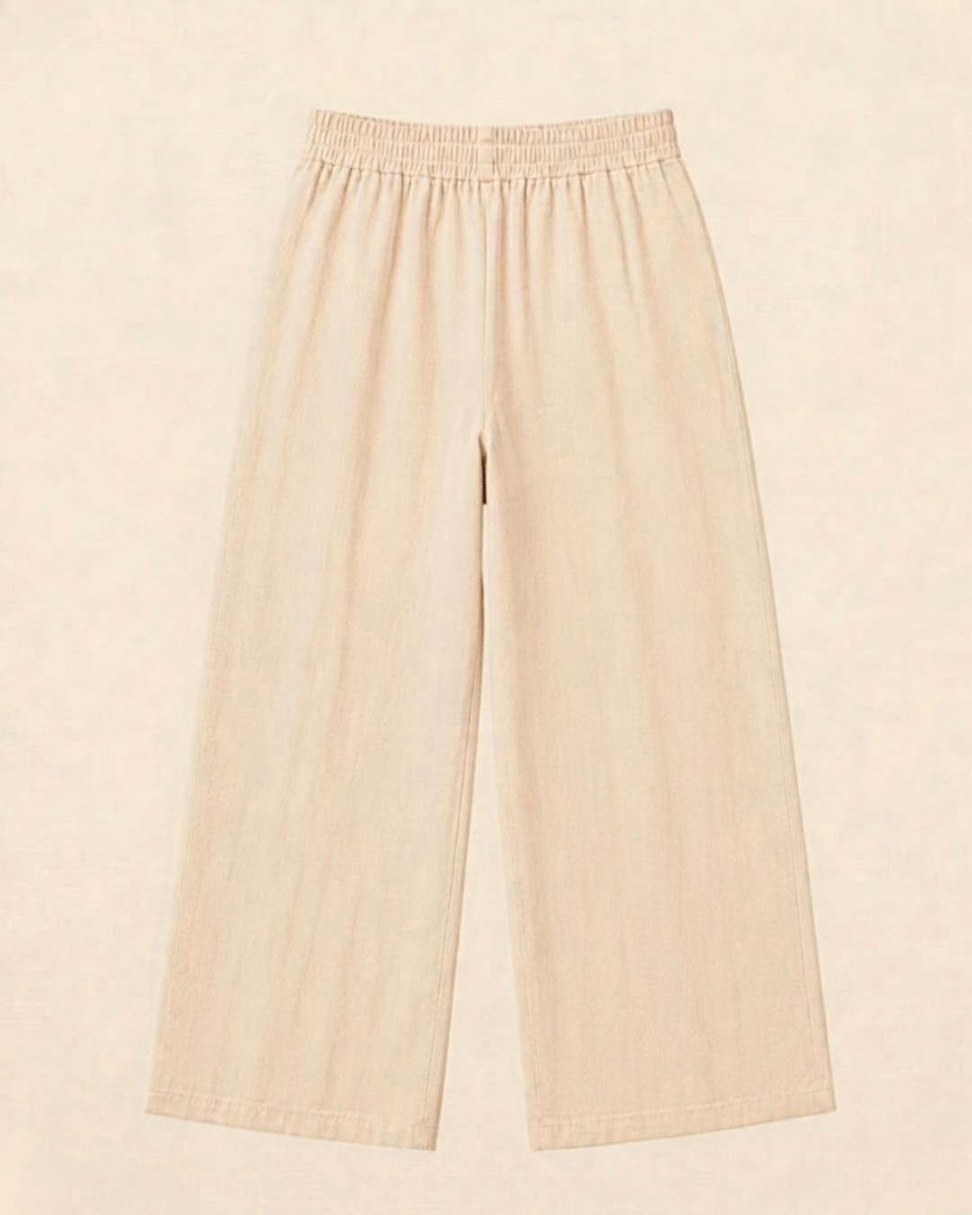Luxury Muslin A-Line Long Kurta & Straight Pants Coord – Cream Beige