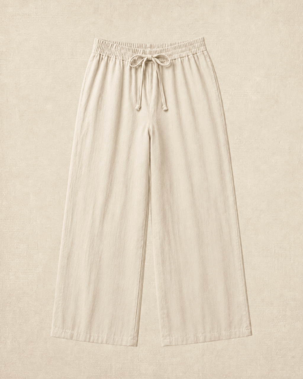 Luxury Muslin A-Line Long Kurta & Straight Pants Coord – Cream Beige