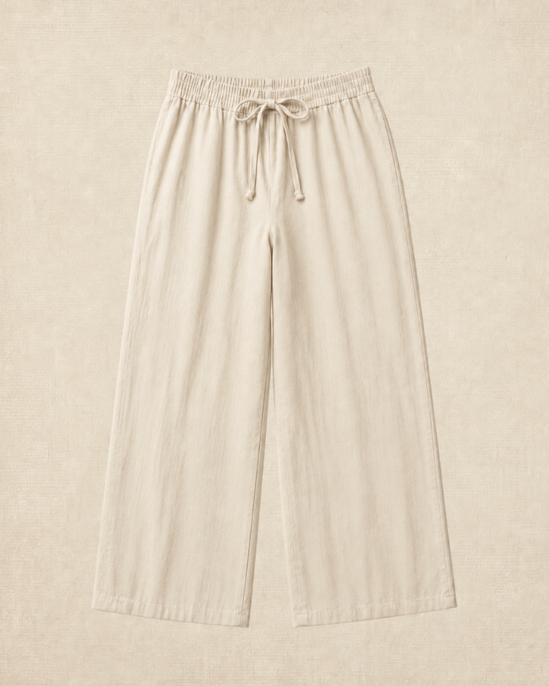 Luxury Muslin A-Line Long Kurta & Straight Pants Coord – Cream Beige