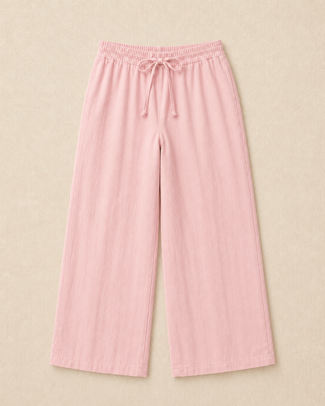 Luxury Muslin A-Line Long Kurta & Straight Pants Coord – Baby Pink