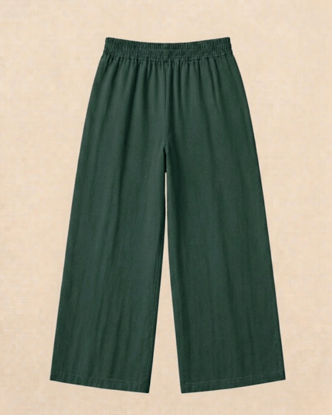 Luxury Muslin A-Line Long Kurta & Straight Pants Coord – Forest Green
