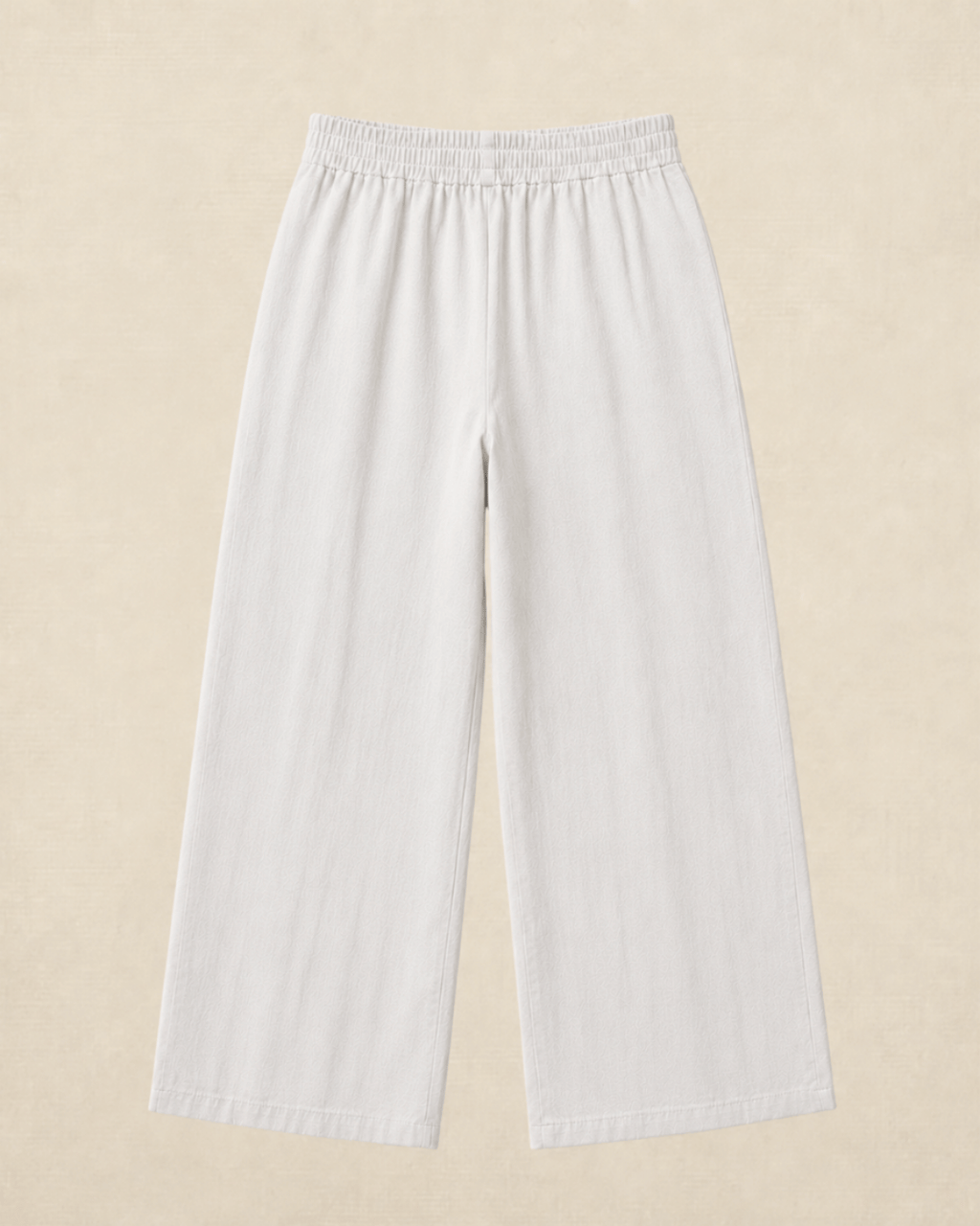 Luxury Muslin A-Line Long Kurta & Straight Pants Coord – Pearl White