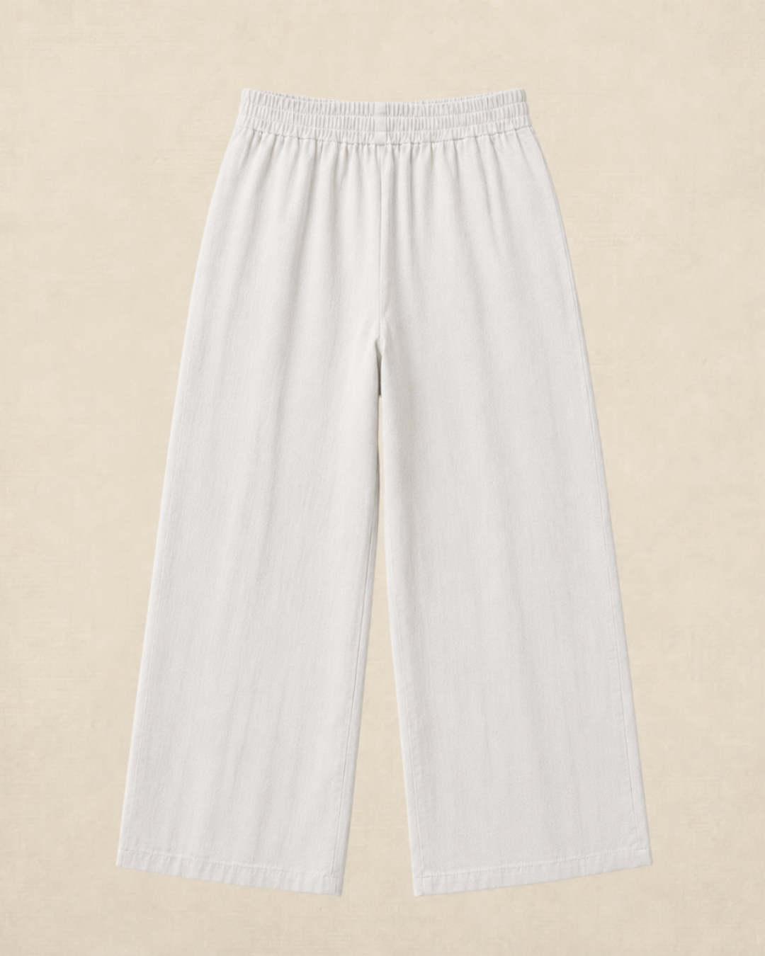 Luxury Muslin A-Line Long Kurta & Straight Pants Coord – Pearl White