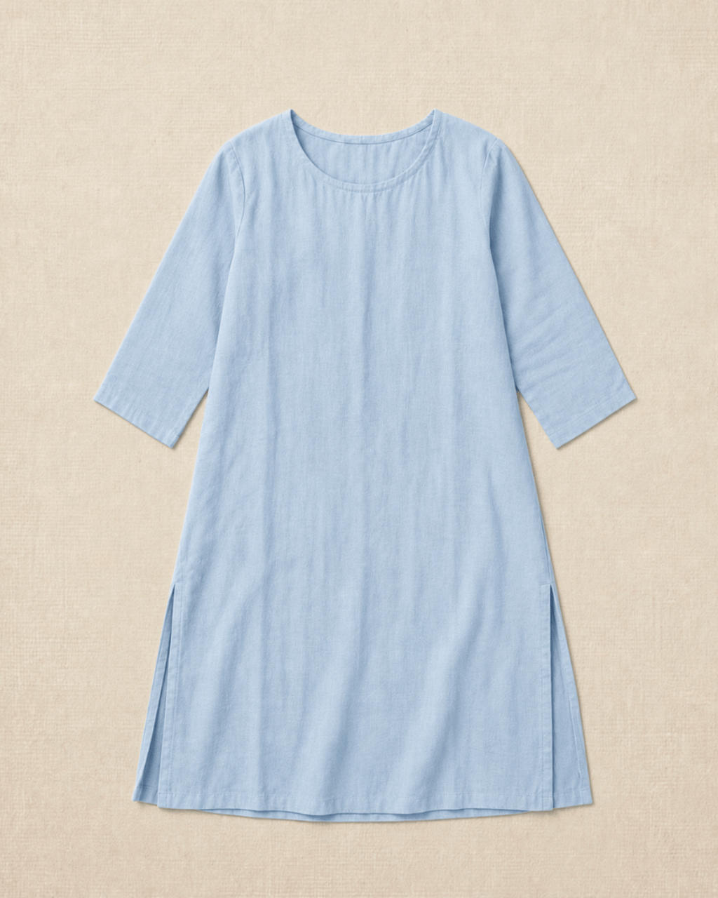 Luxury Muslin A-Line Long Kurta & Straight Pants Coord – Powder Blue