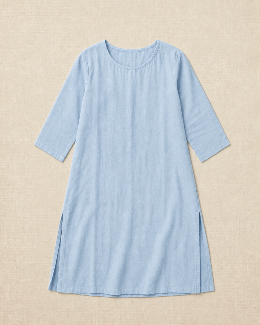 Luxury Muslin A-Line Long Kurta & Straight Pants Coord – Powder Blue