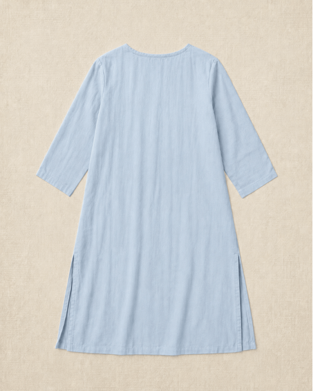 Luxury Muslin A-Line Long Kurta & Straight Pants Coord – Powder Blue