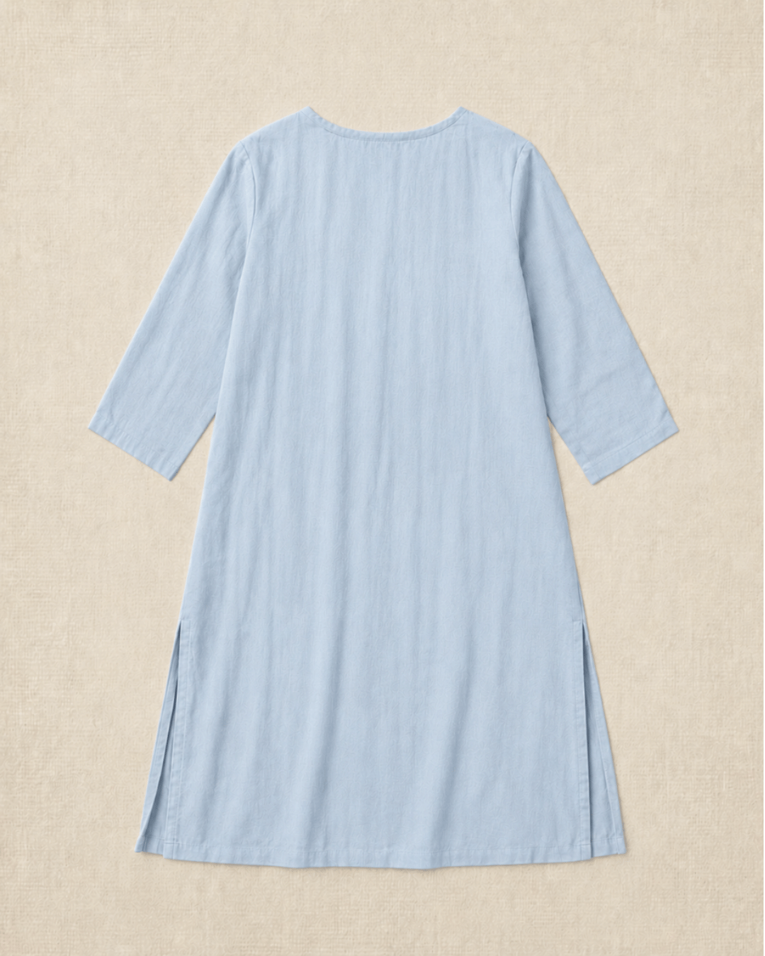 Luxury Muslin A-Line Long Kurta & Straight Pants Coord – Powder Blue
